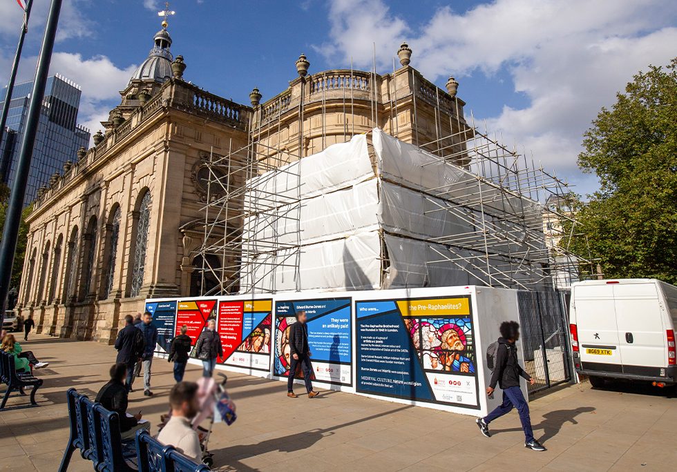 Project – Protective site hoarding for architectural masterpiece with Holy Well Glass