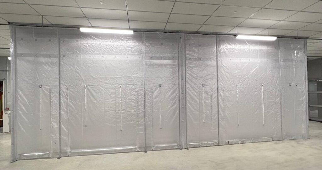 Flexiscreen used for Hot Aisle Containment